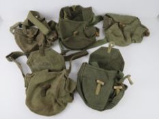 Five WWII PPSH-41 drum magazine pouches.