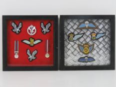 Two Royal Artillery badge and medal disp