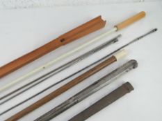 A quantity of militaria inc three rifle