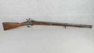 An antique Belgian M1851 percussion .71 calibre Musket. No licence required.