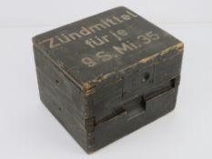 A WWII German WEHRMACHT S-mine accessory box with accessories,