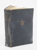 Book; Mein Kampf by Adolf Hitler published Munchen 1933, full cloth bound, spine a/f.