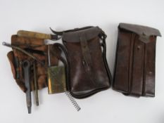 An MG34 gunners tool kit with MG34 magazine pouch.