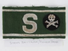 A WWI Storm Battalion Pioneer Badge, in frame.