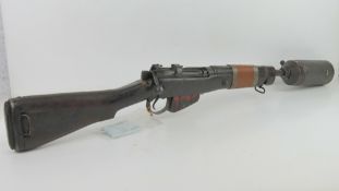 A deactivated Lee Enfield Grenade Launcher with bolt action and strippable (classed as a grenade