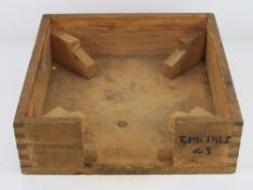 A WWII German Anti-tank tellermine transit tray, dated 1943 with original stencilling upon.