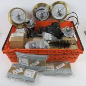 HMS British naval themed items including filters, pressure gauges, RPM gauges,