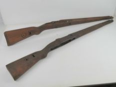 Two K98 Wooden stocks with serial numbers 3465 and 7714.