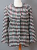 Paul Costello; 100% pure new wool ladies tweed jacket, dry clean only label within, UK size 14.