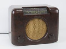 A vintage Bakerlite Bush radio Type DAC90A.