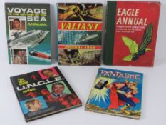 Annuals; 'The Eagle' annual, 'Voyage to the Bottom of the Sea', 'Valiant 1968', 'Man from U.N.C.L.E.