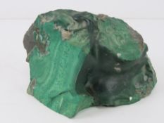 A large piece of malachite polished on two sides, approx 14 x 8cm.