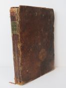 Book; Luther on the Galotio. An 18th century volume, frontis piece deficient. Leather full bound.