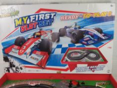 A Miasto Tech r/c My First Slot set, ready to play.