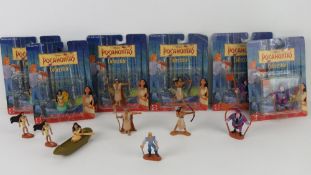 Disney Pocahontas figurines by Mattel including Pocahontas x 2, Kocoum,