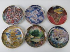 Six Franklin Mint Heirloom Recommendation limited edition decorative plates; Heavenly Days,