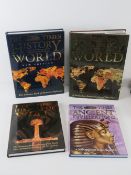 Four 'The Times' hardback history books being 'Archeology of the World', 'History of the World',