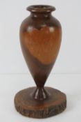 An Australian carved wooden vase,