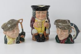 Two Royal Doulton Toby jugs being 'The Poacher' D6464 and 'The Gardener' D6634,