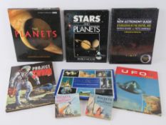 Books; 'The New Astronomy Guide', 'Stars and Planets', 'UFO Annual 1971' etc. Seven items.
