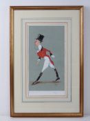 A limited edition print of a Vanity Fair type huntsman, Stoker(?) 1989,