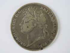 A George IV silver crown (Georgius IIII) dated 1821, 0.89ozt.
