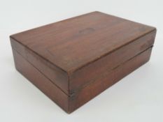 A mahogany writing slope, a/f.