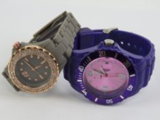 An Identity London stainless steel and grey rubberised wristwatch.