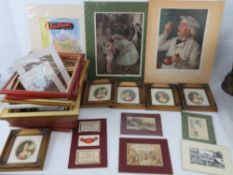 A quantity of assorted prints and frames.