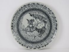 A Danish ceramic charger 'The Seasons' by Nymolle Denmark and numbered 3065. 35.5cm diameter.