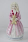 A Royal Doulton figurine of a girl with Teddy bear 'Faith' HN3082, NSPCC Limited Edition No.1093.