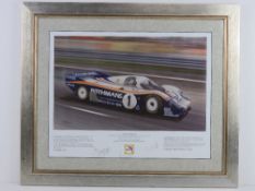 Print 'The Best of British' Derek Bell driving the iconic Porsche 956 in the 1982 event,
