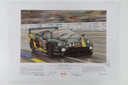 Six colour prints from original paintings by James Dugdale 'Two Flags and a Banner' each signed by