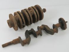 An engine crank believed to be from a Bugatti. Age and type unknown.