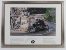 Print 'Inspiration' Georg Meier riding the BMW Type 255 Kompressor to victory in the 1939 Senior TT