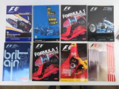 A quantity of Silverstone British Grand Prix programmes, 1994, 1995, 1997, 2005, 2006, 2008 (x2),