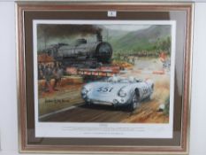 Artists proof print 'Mille Miglia 1954' by James Dugdale.