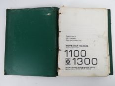 An original Austin Morris MG Wolseley Riley and Vanden Plas 1100 and 1300 workshop manual.