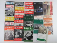 A quantity of motor racing publications including fifteen editions of 1960s BARC Gazette,