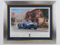 Print 'Cobra King' Dan Gurney driving the Shelby Cobra to a class win in the 1964 Targa Floria,