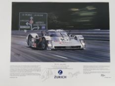 Ten James Dugdale colour prints 'Flat Out - Great Bloke' Perry McCarthy driving The Works Audi R8C