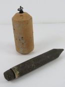 An inert WWII German stock mine dated 19