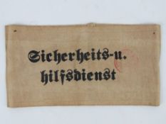 A WWII German Security Assistant arm ban