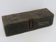 A WWII German 7.5kg ammunition crate wit