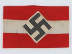 A WWII Hitler Youth great coat arm band,
