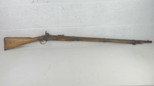 An antique Enfield 1853 .75 Calibre 3 Ba