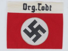 A WWII German Organisation Todt arm band