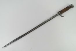 A WWI G98 bayonet with 51cm blade marked for Simson & Co Suhl.