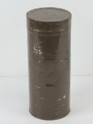 A US 105mm TK DS/T PRAC shell head, armour piecing, in transit case.
