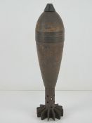 An inert WWII German 80mm Granatwerfer 34 Mortar c1934-45.